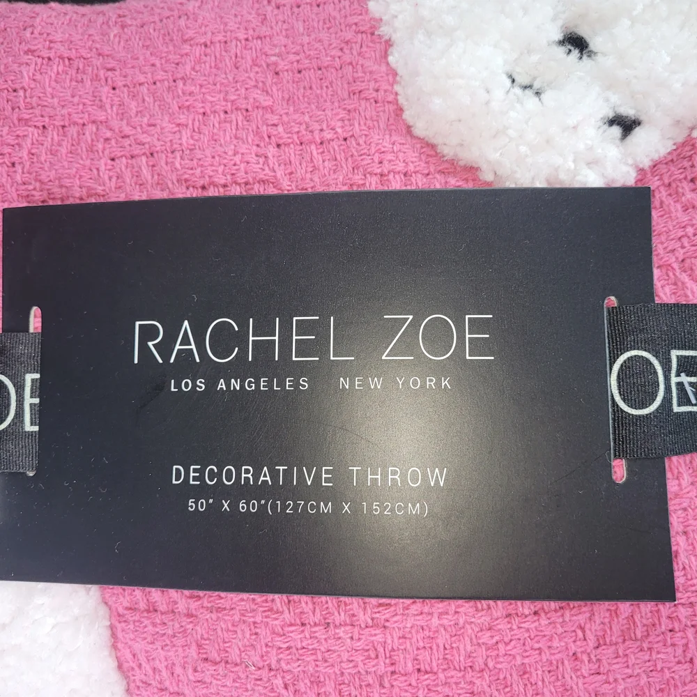 Rachel Zoe Blanket with White Ghost Accents